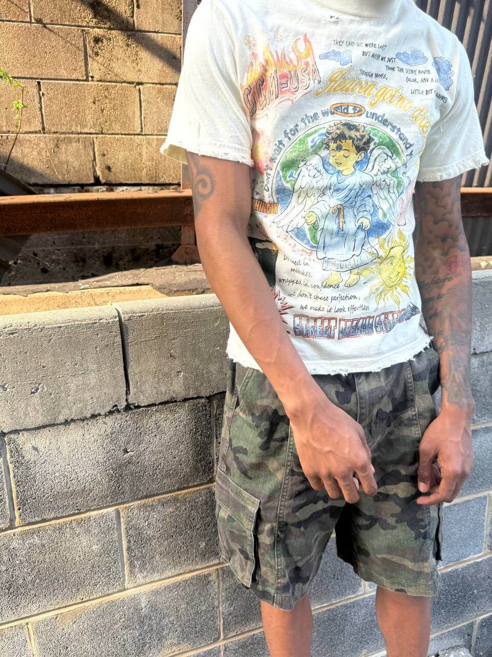 'Heaven Got No Dress Code' Skater Tee