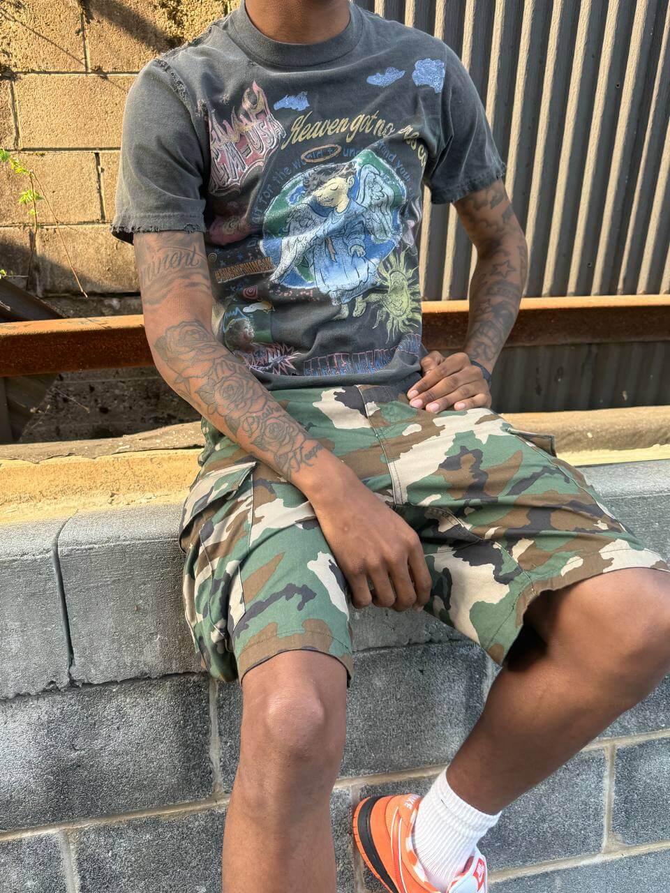 'Heaven Got No Dress Code' Skater Tee